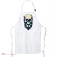 Sasquatch Skull Minimalist Bigfoot Horror Skull Apron thumb 0