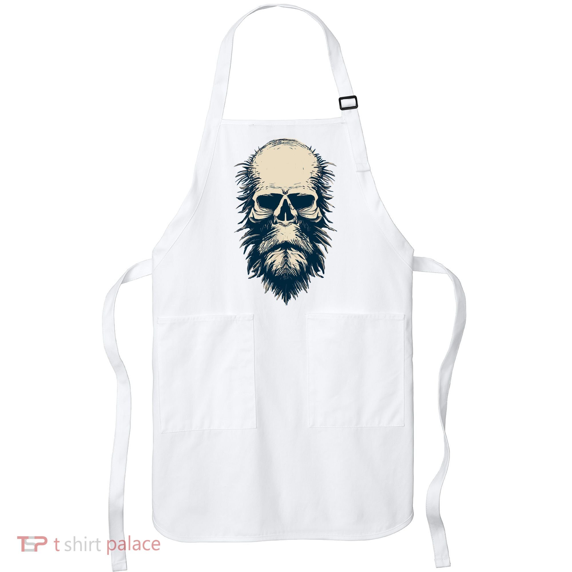 Sasquatch Skull Minimalist Bigfoot Horror Skull Apron