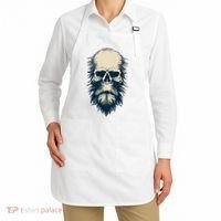 Sasquatch Skull Minimalist Bigfoot Horror Skull Apron thumb 2