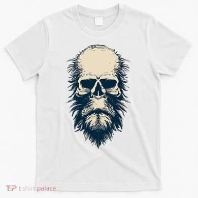 Sasquatch Skull Minimalist Bigfoot Horror Skull T-Shirt