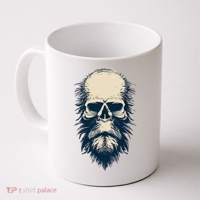Sasquatch Skull Minimalist Bigfoot Horror Skull Coffee Mug