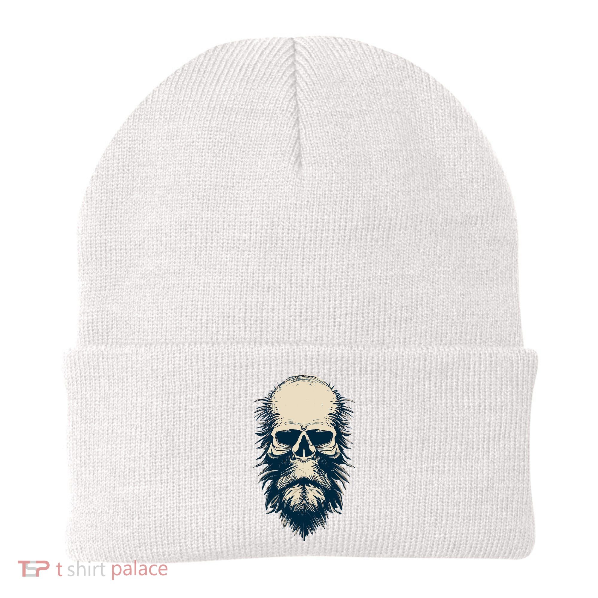 Sasquatch Skull Minimalist Bigfoot Horror Skull Beanie