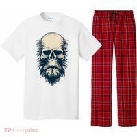 Sasquatch Skull Minimalist Bigfoot Horror Skull Pajama Set thumb 0