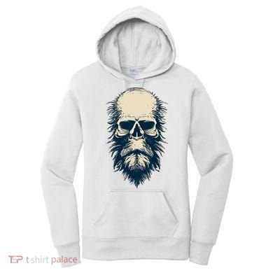 Sasquatch Skull Minimalist Bigfoot Horror Skull Women's Hoodie
