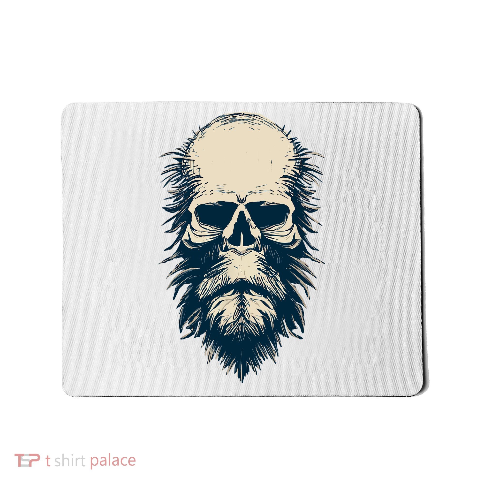 Sasquatch Skull Minimalist Bigfoot Horror Skull Mousepad