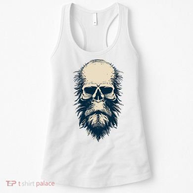 Sasquatch Skull Minimalist Bigfoot Horror Skull Women's Tank Top