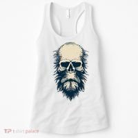 Sasquatch Skull Minimalist Bigfoot Horror Skull Women's Tank Top thumb 0