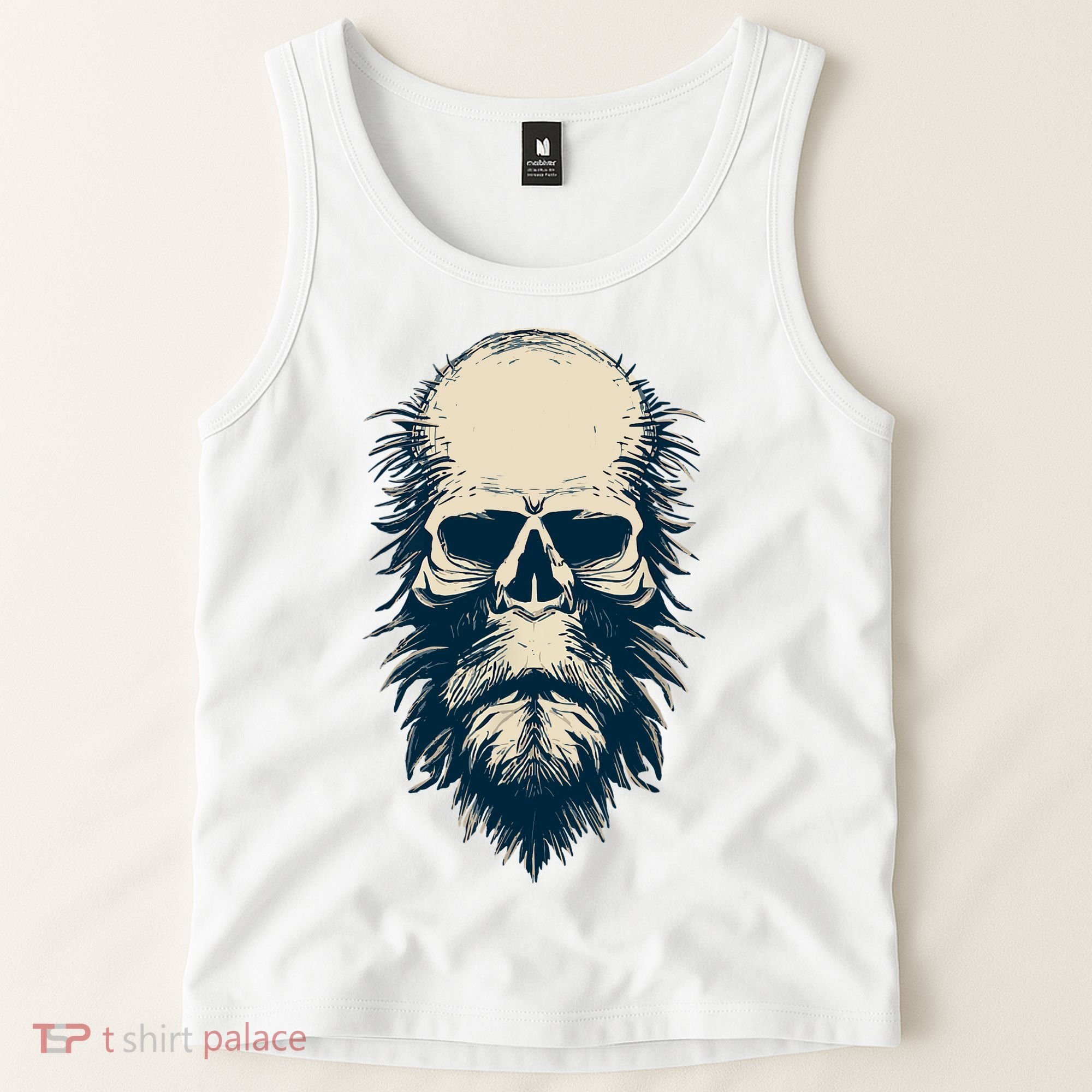 Sasquatch Skull Minimalist Bigfoot Horror Skull Tank Top
