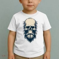 Sasquatch Skull Minimalist Bigfoot Horror Skull Toddler T-Shirt thumb 2