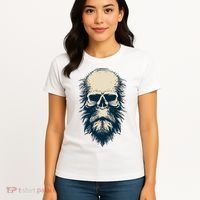 Sasquatch Skull Minimalist Bigfoot Horror Skull Women's T-Shirt thumb 4