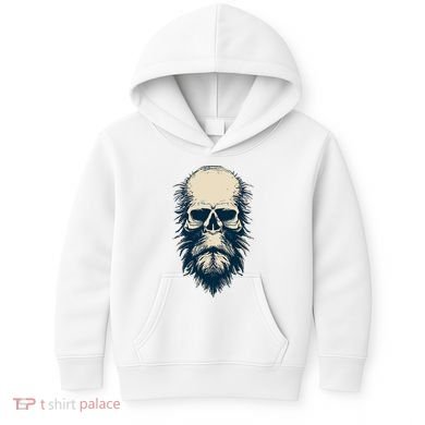 Sasquatch Skull Minimalist Bigfoot Horror Skull Kids Hoodie