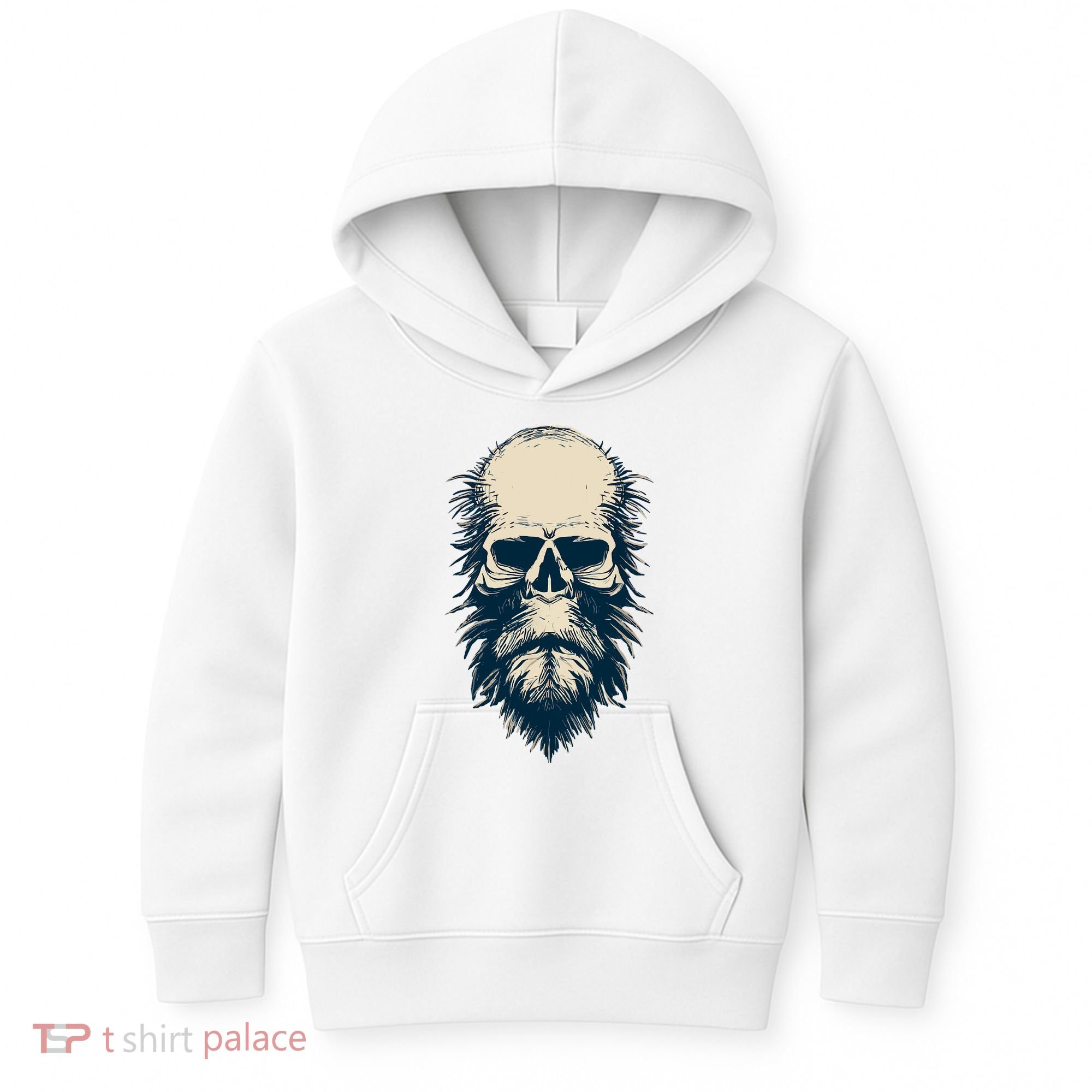 Sasquatch Skull Minimalist Bigfoot Horror Skull Kids Hoodie