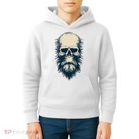 Sasquatch Skull Minimalist Bigfoot Horror Skull Kids Hoodie thumb 4