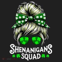 Shenanigans Squad Messy Bun St Patricks Day Beanie thumb 2