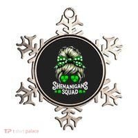 Shenanigans Squad Messy Bun St Patricks Day Ornament thumb 0