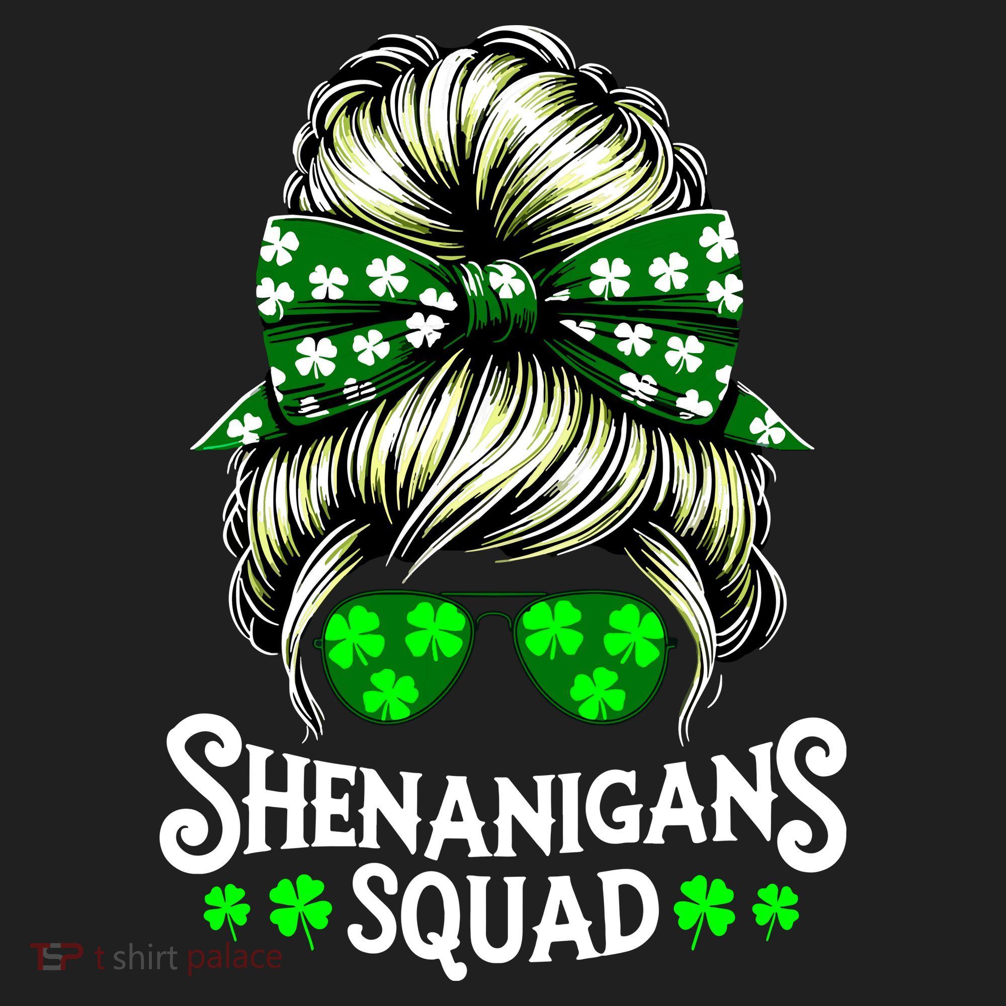 Shenanigans Squad Messy Bun St Patricks Day Hat