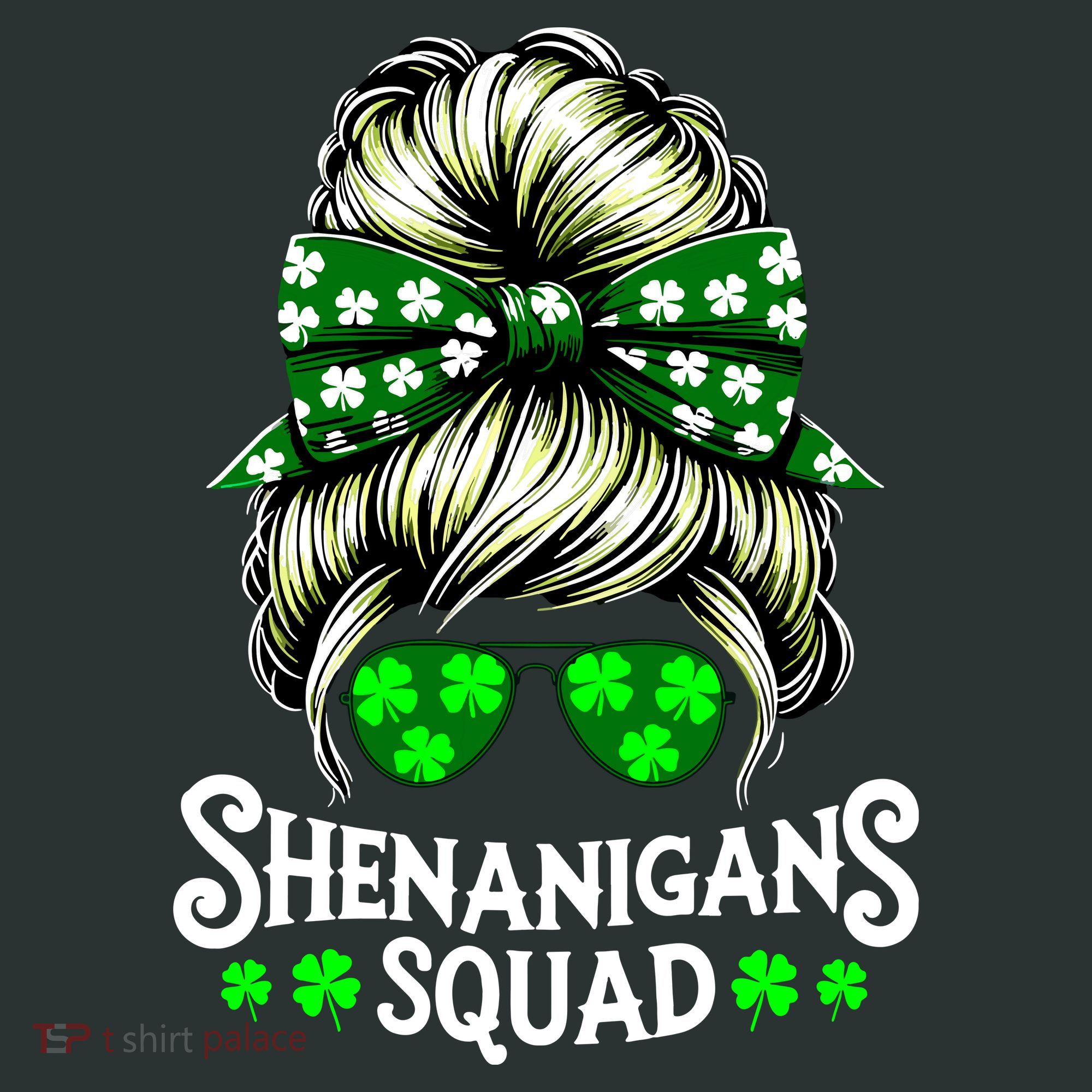 Shenanigans Squad Messy Bun St Patricks Day Sweatshirt