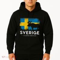 Sverige Scandinavia Midsommar Swedish Flag Sweden Hoodie thumb 2