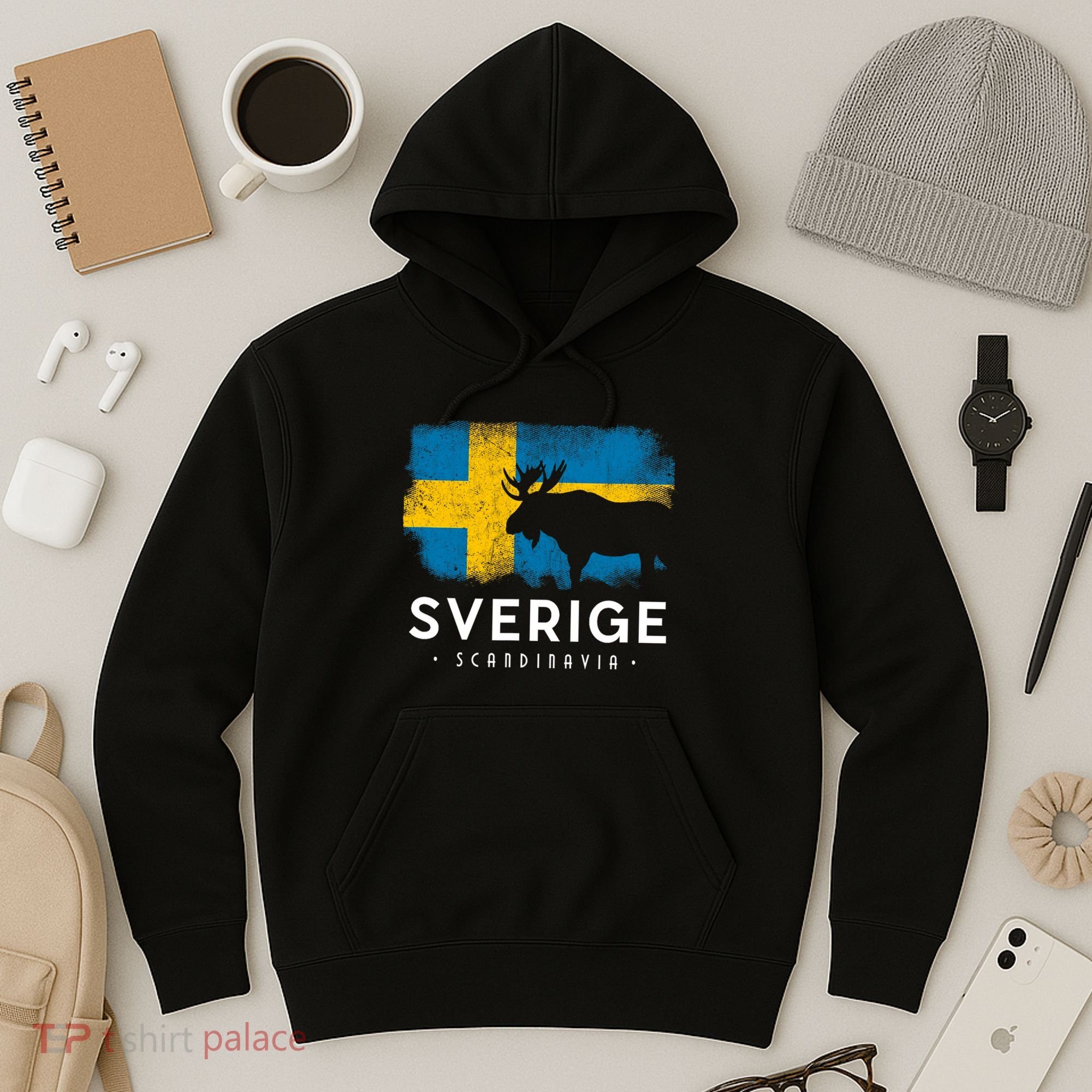 Sverige Scandinavia Midsommar Swedish Flag Sweden Hoodie