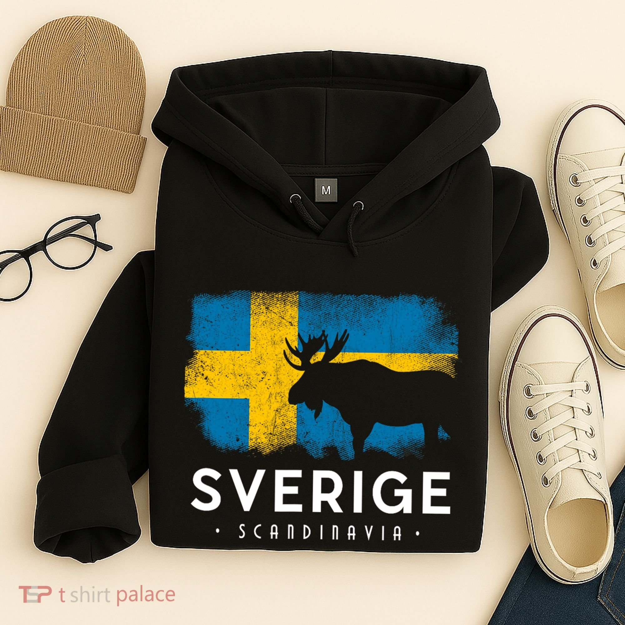 Sverige Scandinavia Midsommar Swedish Flag Sweden Hoodie