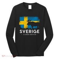 Sverige Scandinavia Midsommar Swedish Flag Sweden Long Sleeve Shirt thumb 0