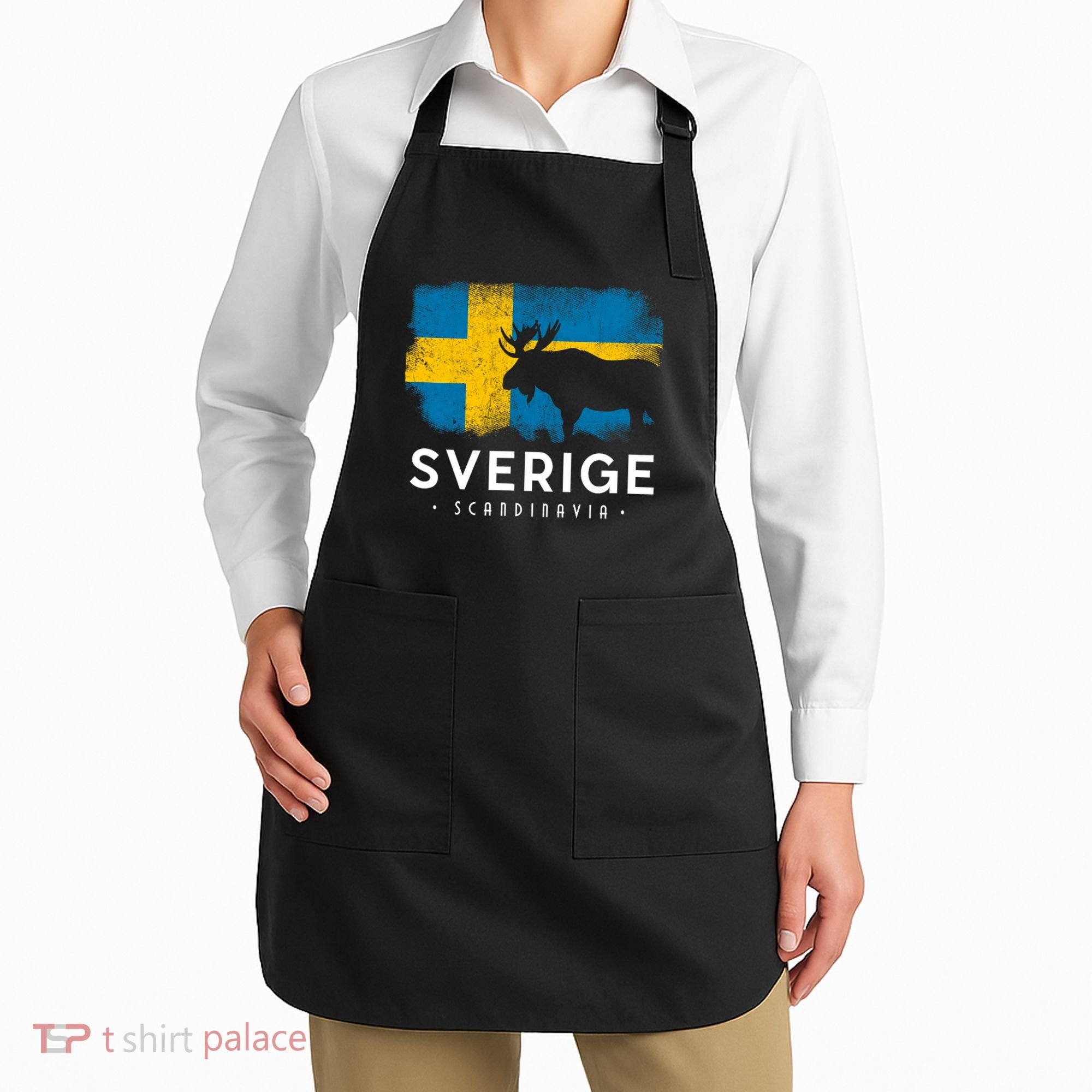 Sverige Scandinavia Midsommar Swedish Flag Sweden Apron