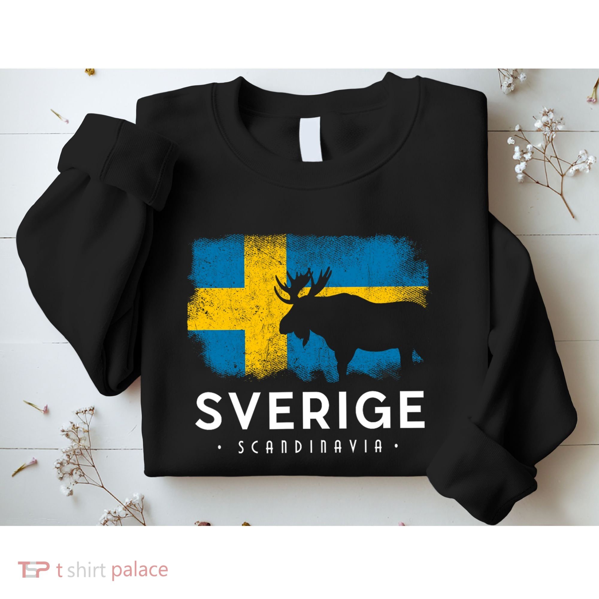 Sverige Scandinavia Midsommar Swedish Flag Sweden Sweatshirt