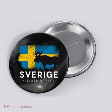 Sverige Scandinavia Midsommar Swedish Flag Sweden Button