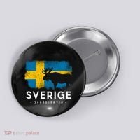 Sverige Scandinavia Midsommar Swedish Flag Sweden Button thumb 0
