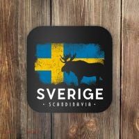 Sverige Scandinavia Midsommar Swedish Flag Sweden Coaster thumb 0