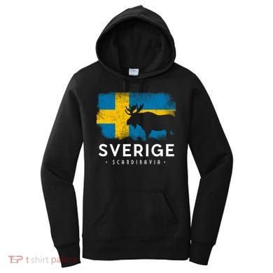Sverige Scandinavia Midsommar Swedish Flag Sweden Women's Hoodie