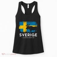 Sverige Scandinavia Midsommar Swedish Flag Sweden Women's Tank Top thumb 0