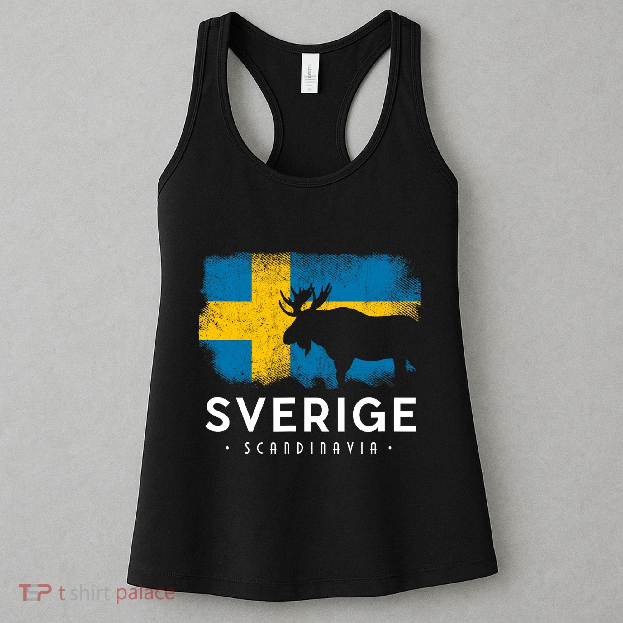 Sverige Scandinavia Midsommar Swedish Flag Sweden Women's Tank Top