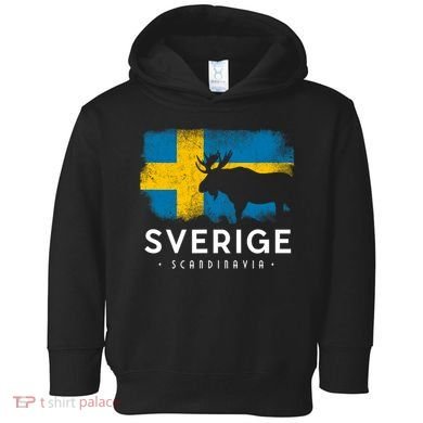 Sverige Scandinavia Midsommar Swedish Flag Sweden Toddler Hoodie