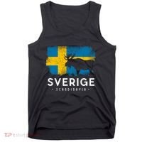 Sverige Scandinavia Midsommar Swedish Flag Sweden Tank Top thumb 0