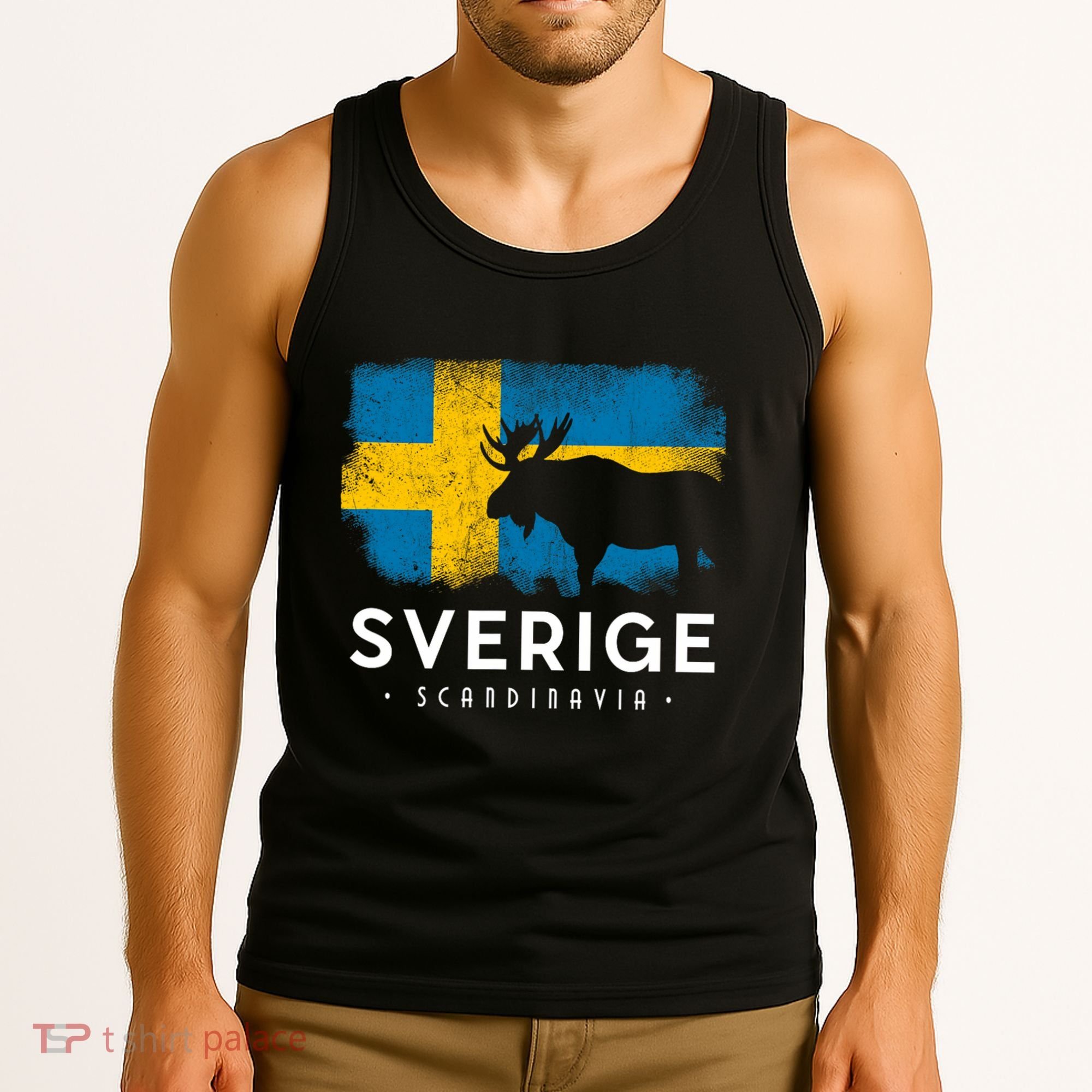 Sverige Scandinavia Midsommar Swedish Flag Sweden Tank Top