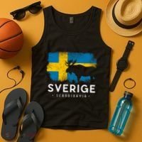 Sverige Scandinavia Midsommar Swedish Flag Sweden Tank Top thumb 4