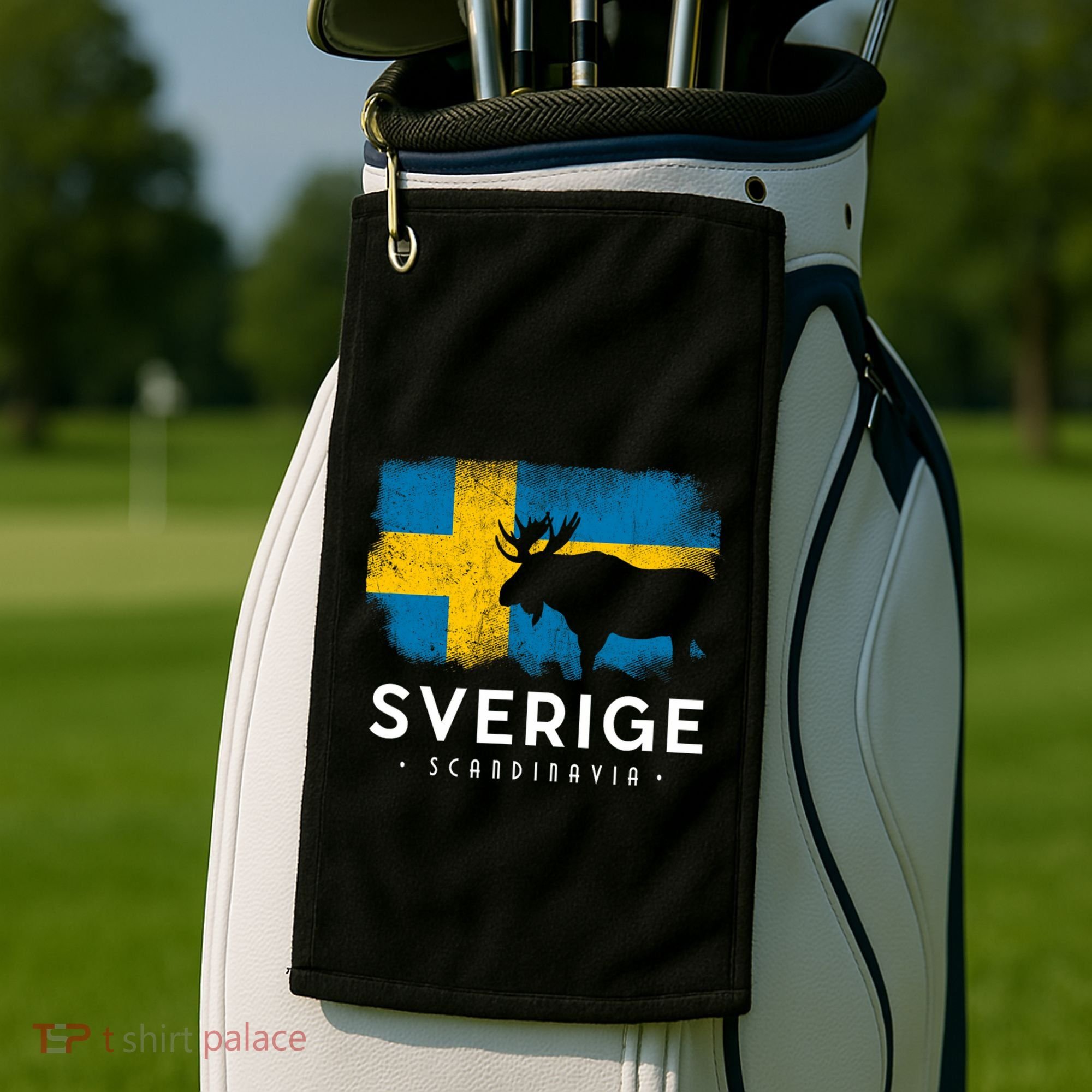 Sverige Scandinavia Midsommar Swedish Flag Sweden Golf Towel
