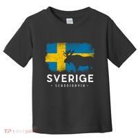 Sverige Scandinavia Midsommar Swedish Flag Sweden Toddler T-Shirt thumb 0