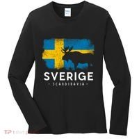 Sverige Scandinavia Midsommar Swedish Flag Sweden Women's Long Sleeve Shirt thumb 0