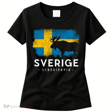 Sverige Scandinavia Midsommar Swedish Flag Sweden Women's T-Shirt