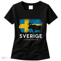 Sverige Scandinavia Midsommar Swedish Flag Sweden Women's T-Shirt thumb 0