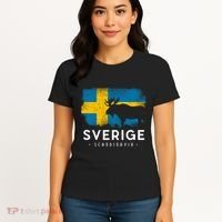 Sverige Scandinavia Midsommar Swedish Flag Sweden Women's T-Shirt thumb 4