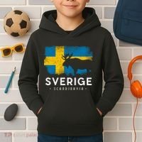 Sverige Scandinavia Midsommar Swedish Flag Sweden Kids Hoodie thumb 2