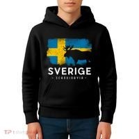 Sverige Scandinavia Midsommar Swedish Flag Sweden Kids Hoodie thumb 4
