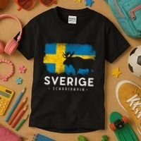 Sverige Scandinavia Midsommar Swedish Flag Sweden Kids T-Shirt thumb 3
