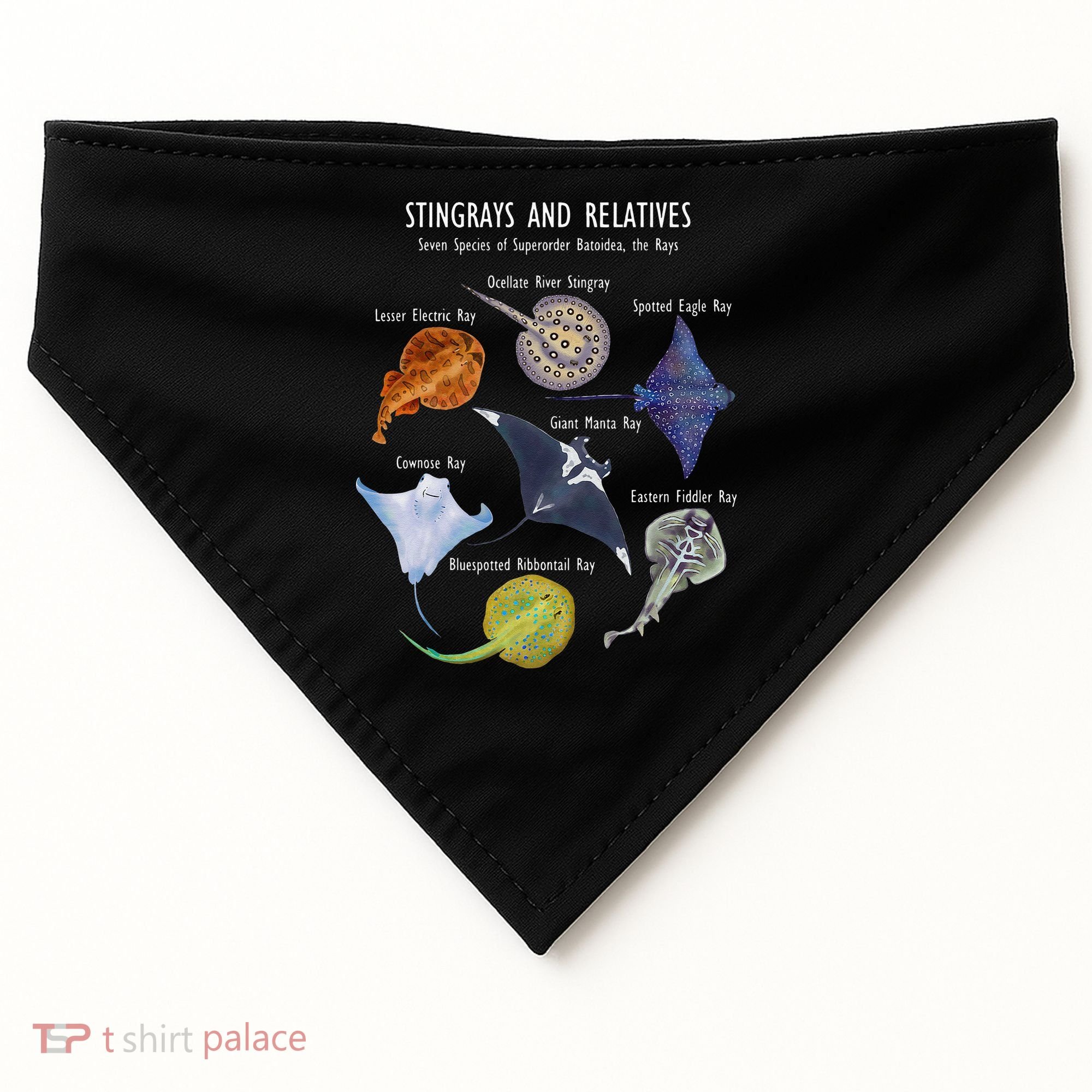 Stingray Species Manta Ray River Stingray And More USA-Made Doggie Bandana