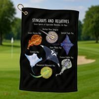 Stingray Species Manta Ray River Stingray And More Golf Towel thumb 1