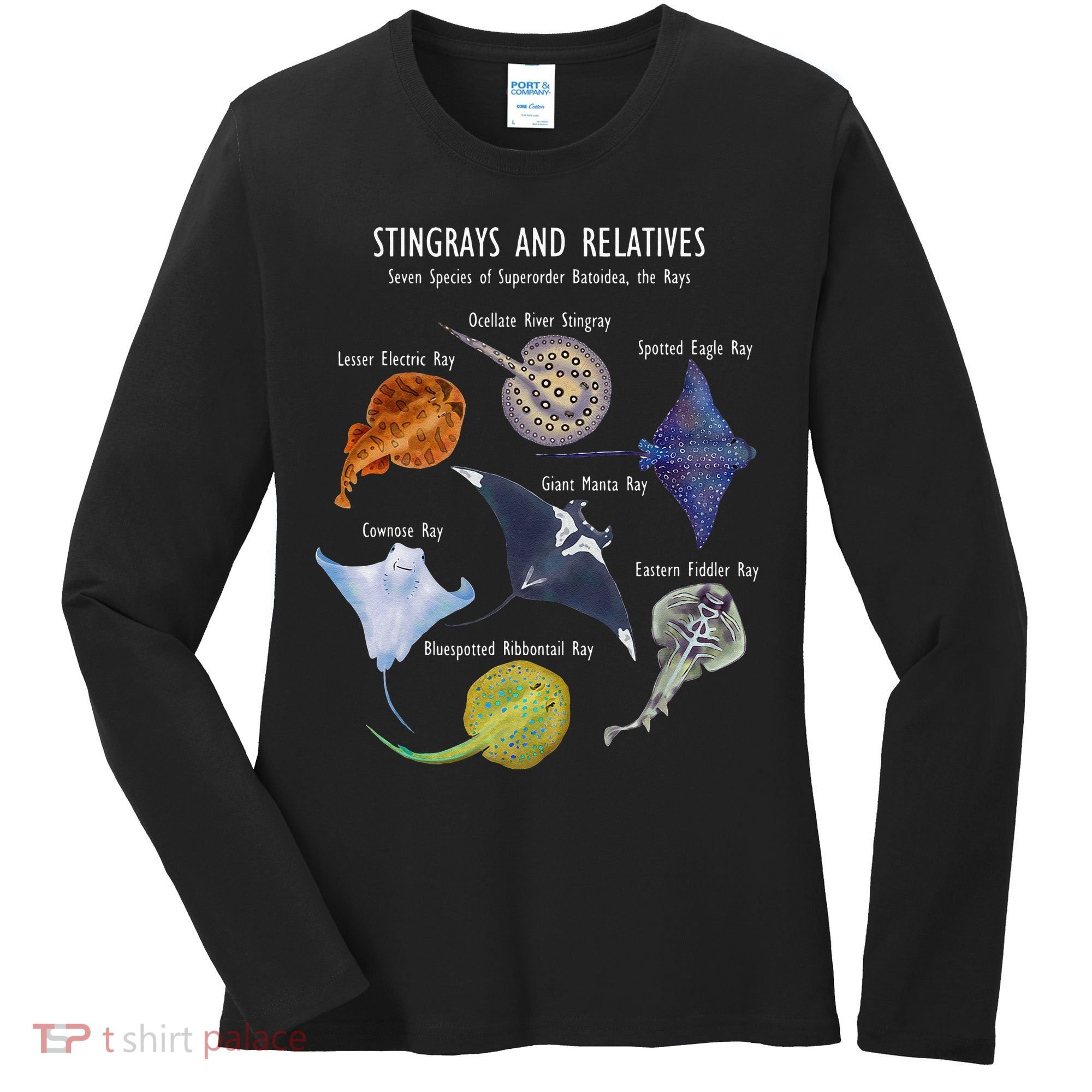 Stingray Species Manta Ray River Stingray And More Women's Long Sleeve Shirt
