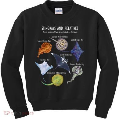 Stingray Species Manta Ray River Stingray And More Kids Sweatshirt